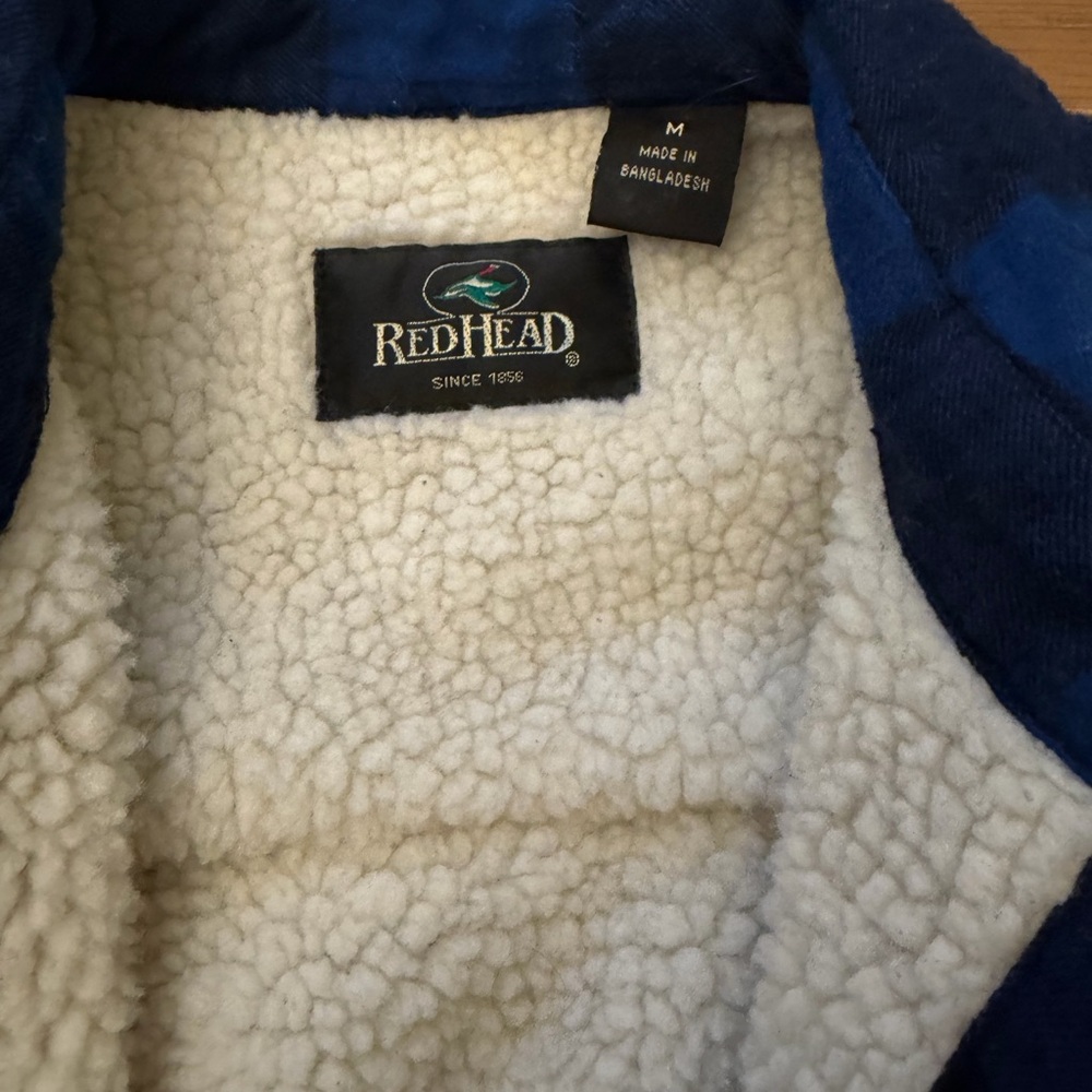 RedHead Navy Checkered Sherpa Jacket